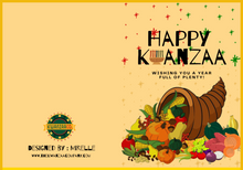 Load image into Gallery viewer, Happy Kwanzaa - Horn of Plenty Greeting Card
