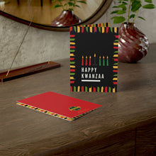 Load image into Gallery viewer, KwanzaaCo | Happy Kwanzaa Paint Strokes Greeting Cards (1, 10, 30, and 50pcs)
