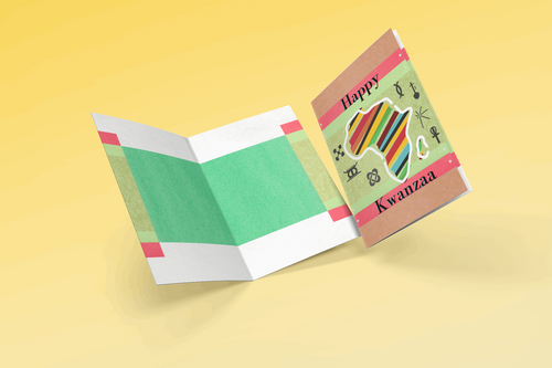 Multicolored Africa Happy Kwanzaa Greeting Card