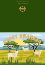 Load image into Gallery viewer, Happy Kwanzaa - Funny Goat Greeting Card - Cover
