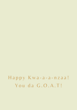 Load image into Gallery viewer, Happy Kwanzaa - Funny Goat Greeting Card - Inside
