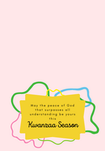 Load image into Gallery viewer, Happy Kwanzaa - Pretty Pink Kinara Card
